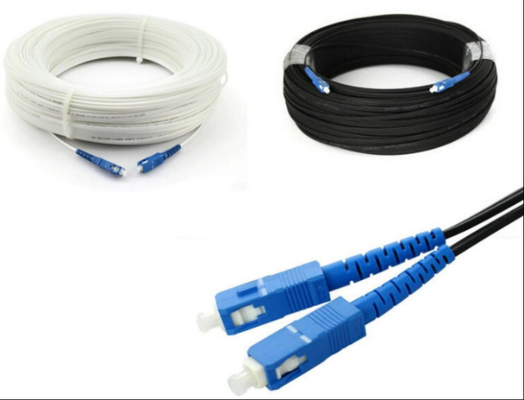 SC UPC de 2mm 3mm à fibra ótica frente e verso do cabo de remendo G657A do SC APC SX