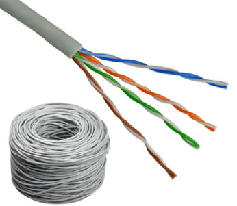 Proteção ambiental do cabo ethernet 1000ft de UTP Cat5e 24awg do teste do solha
